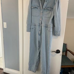 Pale blue denim jumpsuit by DL1961